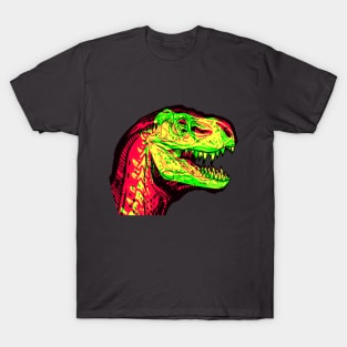 T-Rex Interactive Magenta&Green Filter T-Shirt By Red&Blue T-Shirt
